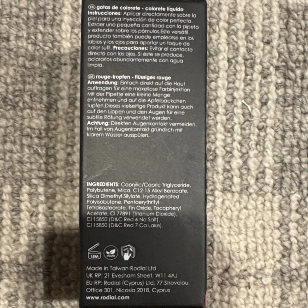 NIB Rodial Blush Drops - Frosted Pink